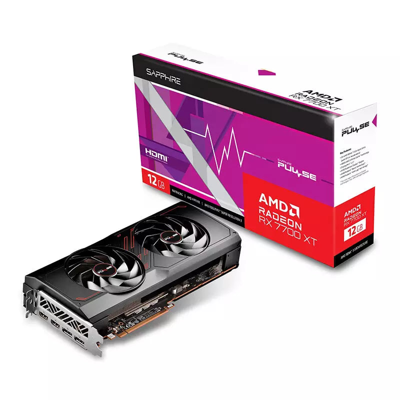 Sapphire AMD Radeon RX 7700 XT PULSE 12GB GDDR6 Video Card, FSR 3