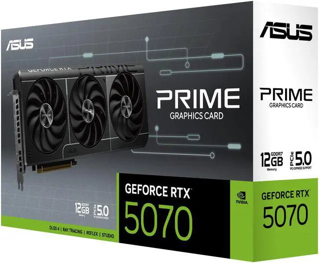 ASUS PRIME GeForce RTX 5070 12GB 192-Bit GDDR7 PCI Express 5.0 Graphics Card PRIME-RTX5070-12G