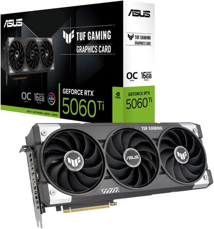ASUS TUF Gaming GeForce RTX 5060 Ti 16GB 128-Bit GDDR7 PCI Express 5.0 x8 DLSS 4.0 Graphics Card TUF-RTX5060TI-O16G-GAMING