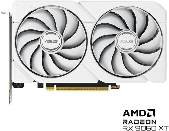 Alt view image 2 of 14 - ASUS Dual Radeon RX 9060 XT 16GB GDDR6 PCI Express 5.0 x16 ATX Graphics Card DUAL-RX9060XT-16G-WHITE