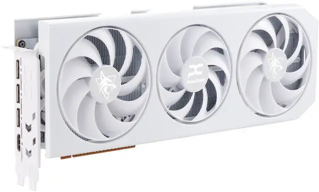 Alt view image 2 of 6 - PowerColor Hellhound Radeon RX 9070 XT 16GB GDDR6 PCI Express 5.0 x16 Graphics CARD Hellhound Spectral White AMD Radeon RX 9070 XT 16GB GDDR6