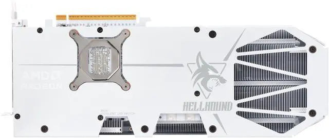 Alt view image 3 of 6 - PowerColor Hellhound Radeon RX 9070 XT 16GB GDDR6 PCI Express 5.0 x16 Graphics CARD Hellhound Spectral White AMD Radeon RX 9070 XT 16GB GDDR6