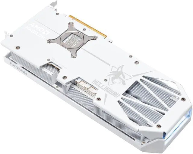 Alt view image 4 of 6 - PowerColor Hellhound Radeon RX 9070 XT 16GB GDDR6 PCI Express 5.0 x16 Graphics CARD Hellhound Spectral White AMD Radeon RX 9070 XT 16GB GDDR6