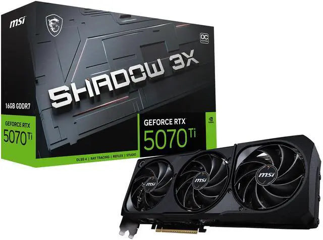 Alt view image 12 of 12 - MSI SHADOW GeForce RTX 5070 Ti 16GB GDDR7 PCI Express 5.0 ATX Graphics Card RTX 5070 TI 16G SHADOW 3X OC