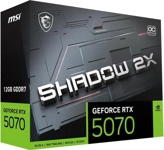 Alt view image 11 of 12 - MSI SHADOW GeForce RTX 5070 12GB GDDR7 PCI Express 5.0 ATX Graphics Card RTX 5070 12G SHADOW 2X OC