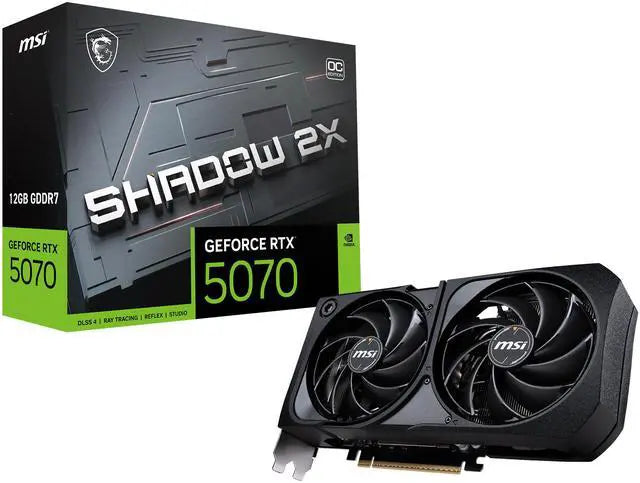 Alt view image 12 of 12 - MSI SHADOW GeForce RTX 5070 12GB GDDR7 PCI Express 5.0 ATX Graphics Card RTX 5070 12G SHADOW 2X OC