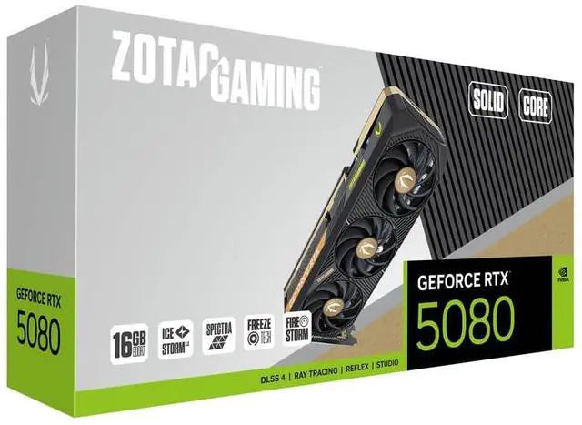 Alt view image 7 of 8 - ZOTAC SOLID CORE GeForce RTX 5080 16GB 256-Bit GDDR7 PCI-Express 5.0 DLSS 4.0 Graphics Card ZT-B50800D2-10P