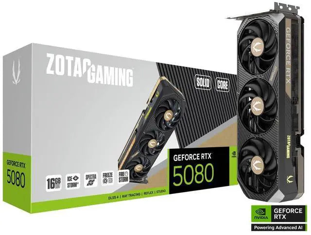 Alt view image 8 of 8 - ZOTAC SOLID CORE GeForce RTX 5080 16GB 256-Bit GDDR7 PCI-Express 5.0 DLSS 4.0 Graphics Card ZT-B50800D2-10P