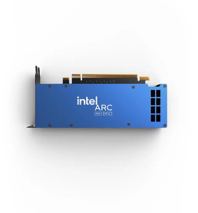 Intel Arc Pro B50 16GB 128-bit GDDR6 PCI Express 5.0 x8 AI and RT Workstation SFF Graphics Card