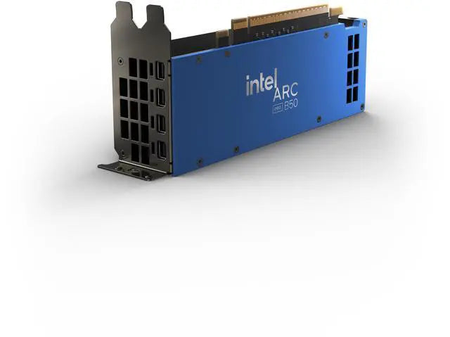 Intel Arc Pro B50 16GB 128-bit GDDR6 PCI Express 5.0 x8 AI and RT Workstation SFF Graphics Card