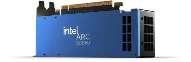 Intel Arc Pro B50 16GB 128-bit GDDR6 PCI Express 5.0 x8 AI and RT Workstation SFF Graphics Card