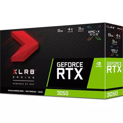 PNY – GeForce RTX 3050 XLR8 EPIC-X RGB Dual Fan – 8GB GDDR6 – Gaming Graphics Card