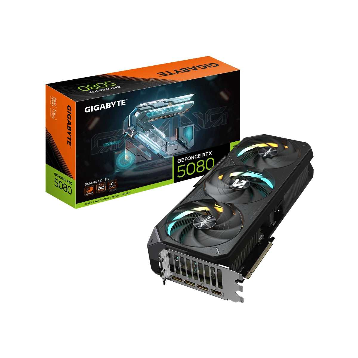 GIGABYTE GeForce RTX 5080 GAMING OC Graphics Card, 16GB GDDR7, DLSS 4 - GV-N5080GAMING-OC-16GD