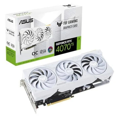 Asus TUF Gaming GeForce RTX 4070 Ti OC 12GB GDDR6X Graphics Card – White, DLSS 3