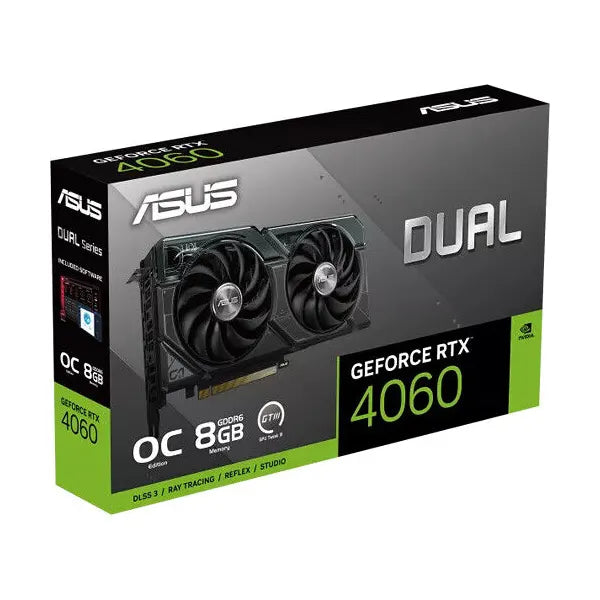 Asus GeForce RTX 4060 Dual OC Edition 8GB GDDR6 128-Bit Video Card