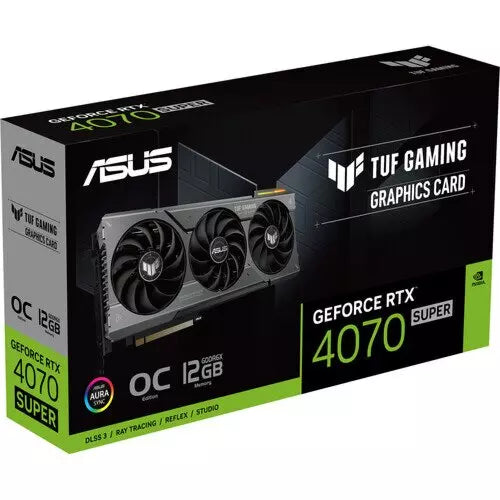 Asus TUF Gaming GeForce RTX 4070 SUPER 12GB GDDR6X Graphics Card, DLSS 3