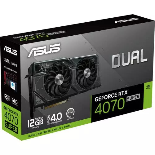 Asus Dual GeForce RTX 4070 SUPER 12GB GDDR6X Graphics Card, DLSS3