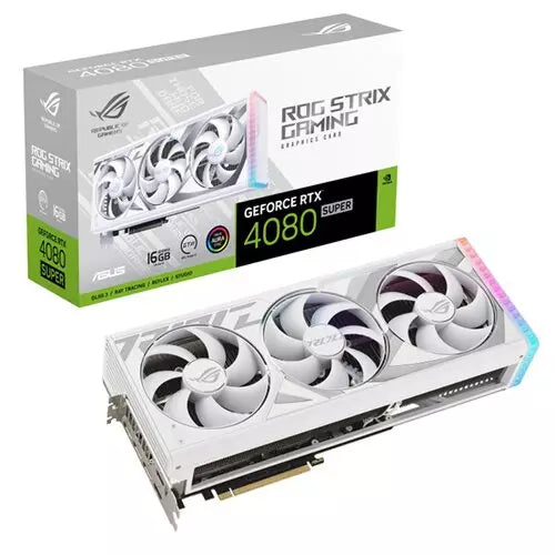 Asus ROG Strix GeForce RTX 4080 SUPER 16GB GDDR6X Graphics Card – White Edition, DLSS 3