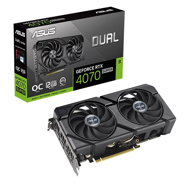 Asus Dual GeForce RTX 4070 SUPER EVO OC Edition 12GB GDDR6X Graphics Card, DLSS 3