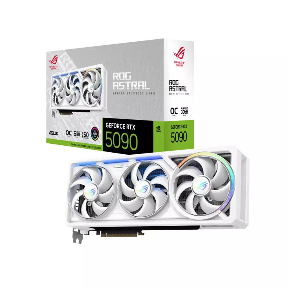 Asus ROG Astral GeForce RTX 5090 32GB GDDR7 OC Graphics Card – White, DLSS 4