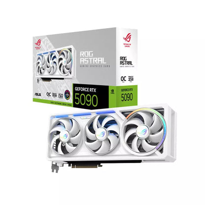Asus ROG Astral GeForce RTX 5090 32GB GDDR7 OC Graphics Card – White, DLSS 4