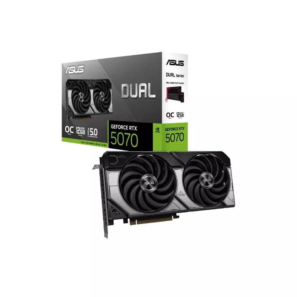 Asus Dual GeForce RTX 5070 12GB GDDR7 OC Graphics Card, DLSS 4