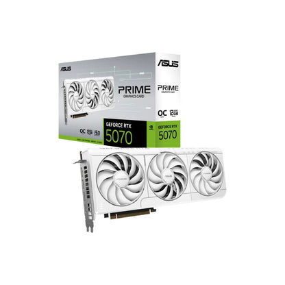 Asus Prime GeForce RTX 5070 12GB GDDR7 OC Edition Graphics Card – White, DLSS 4