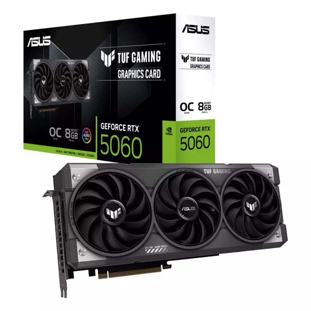 Asus TUF Gaming GeForce RTX 5060 8GB OC GDDR7 Graphics Card – Black, DLSS 4
