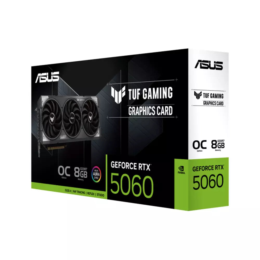 Asus TUF Gaming GeForce RTX 5060 8GB OC GDDR7 Graphics Card – Black, DLSS 4