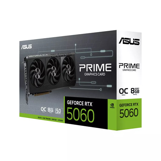 Asus Prime GeForce RTX 5060 8GB OC GDDR7 Graphics Card – Black, DLSS 4