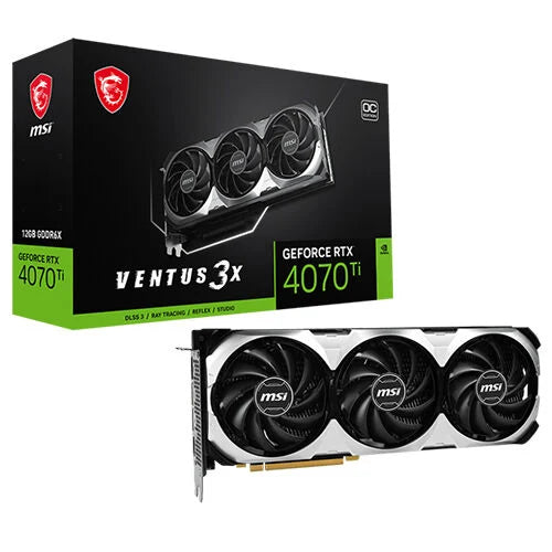 MSI GeForce RTX 4070 Ti VENTUS 3X 12G OC(V1) Graphics Card, DLSS 3