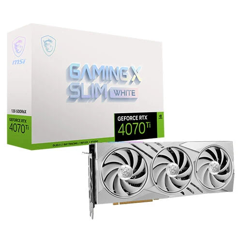 MSI GeForce RTX 4070 Ti GAMING X SLIM 12G Graphics Card > White, DLSS 3