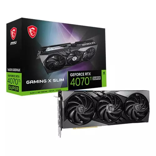 MSI GeForce RTX 4070 Ti SUPER GAMING X SLIM 16GB GDDR6X Graphics Card, DLSS 3
