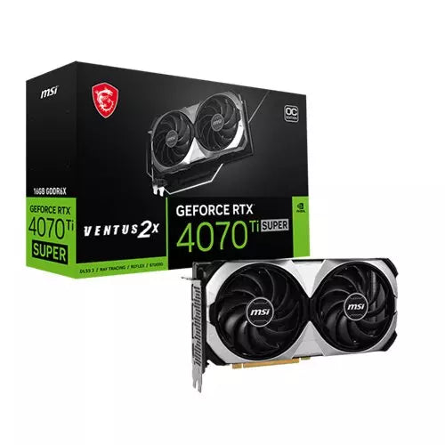 MSI GeForce RTX 4070 Ti SUPER VENTUS 2X 16GB GDDR6X OC Edition Graphics Card, DLSS 3