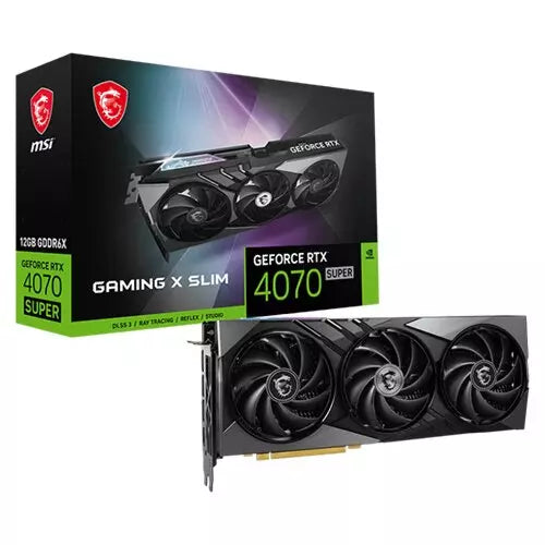 MSI GeForce RTX 4070 SUPER GAMING X SLIM 12GB GDDR6X Graphics Card, DLSS 3