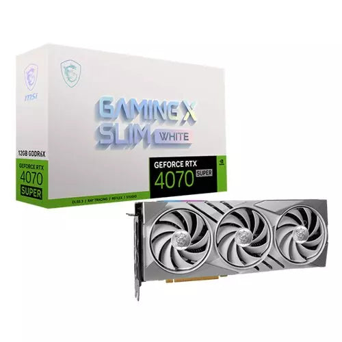 MSI GeForce RTX 4070 SUPER GAMING X SLIM 12GB GDDR6X White Edition Graphics Card, DLSS 3