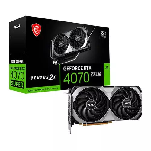 MSI GeForce RTX 4070 SUPER VENTUS 2X 12GB GDDR6X OC Edition Graphics Card, DLSS 3