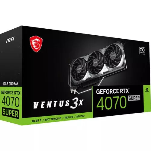 Msi GeForce RTX 4070 SUPER 12GB VENTUS 3X OC GDDR6X Graphics Card, DLSS 3