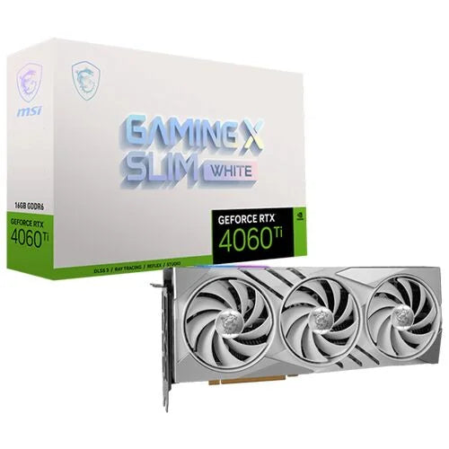 MSI GeForce RTX 4060 Ti GAMING X SLIM 16G Graphics Card – White DLSS 3