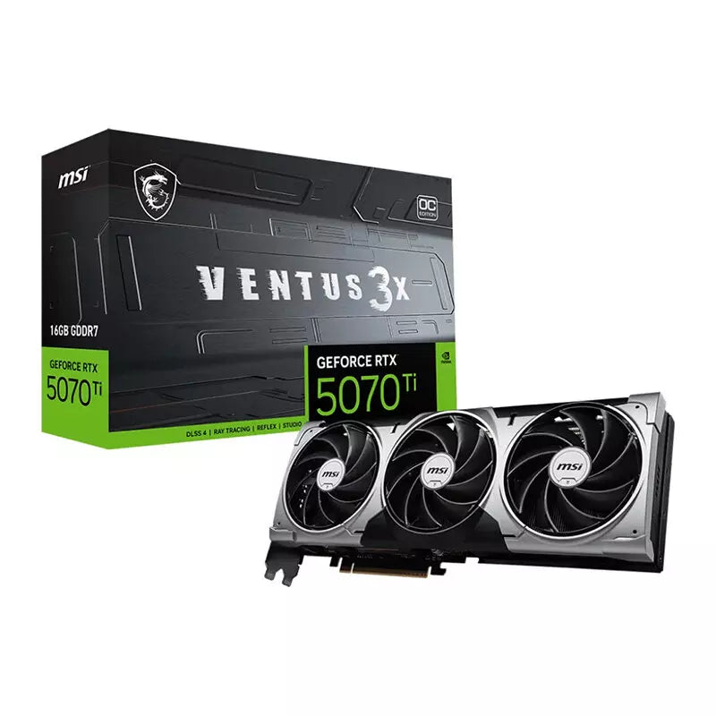 Msi GeForce RTX 5070 Ti 16GB GDDR7 Ventus 3X OC Graphics Card, DLSS 4