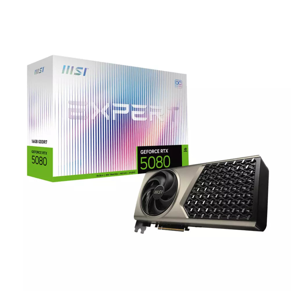 Msi GeForce RTX 5080 Expert OC 16GB GDDR7 Graphics Card, DLSS 4