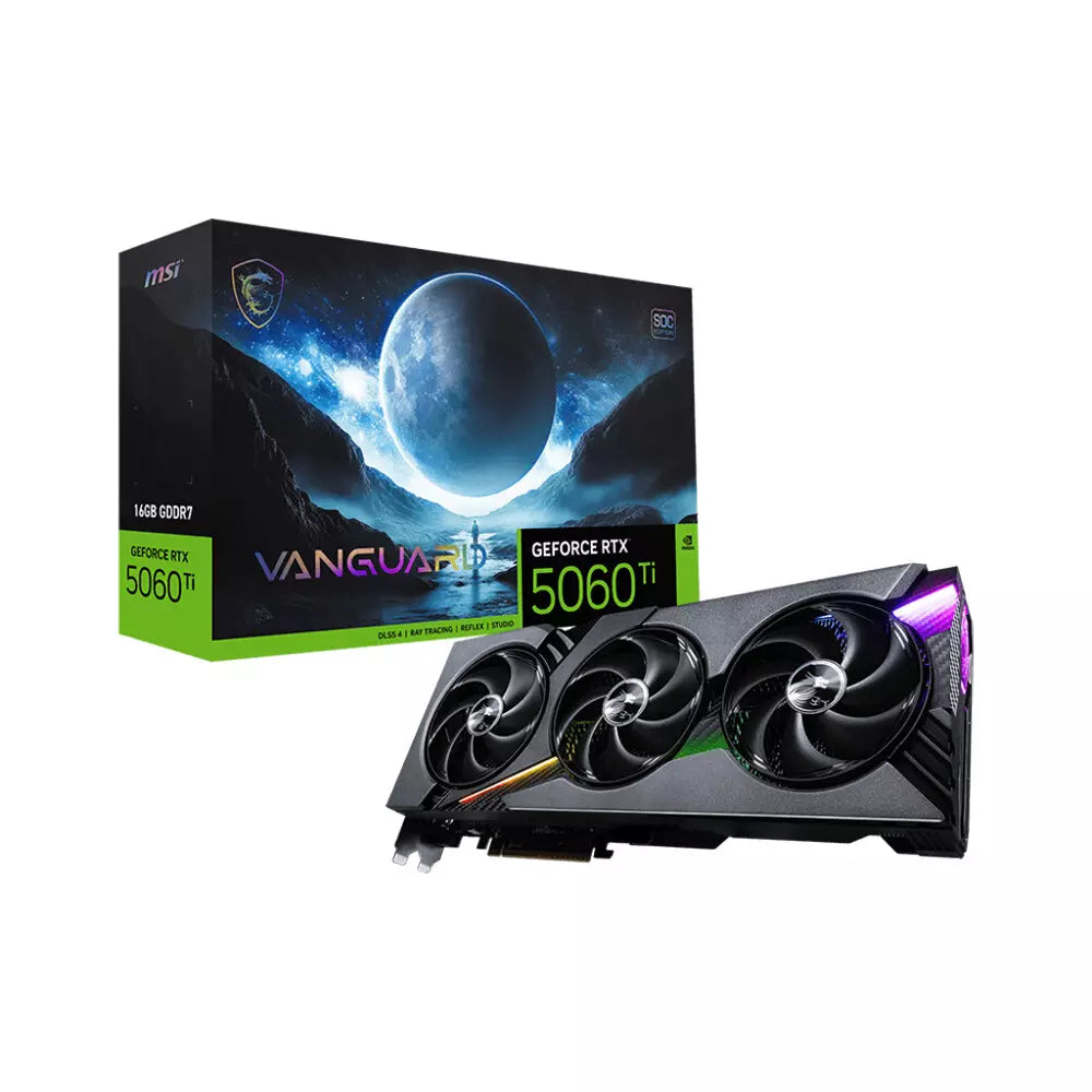 Msi GeForce RTX 5060 Ti 16GB GDDR7 VANGUARD SOC Graphics Card, DLSS 4