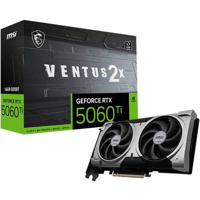 Msi GeForce VENTUS 2X PLUS RTX 5060 Ti 16GB GDDR7 Graphics Card, DLSS 4