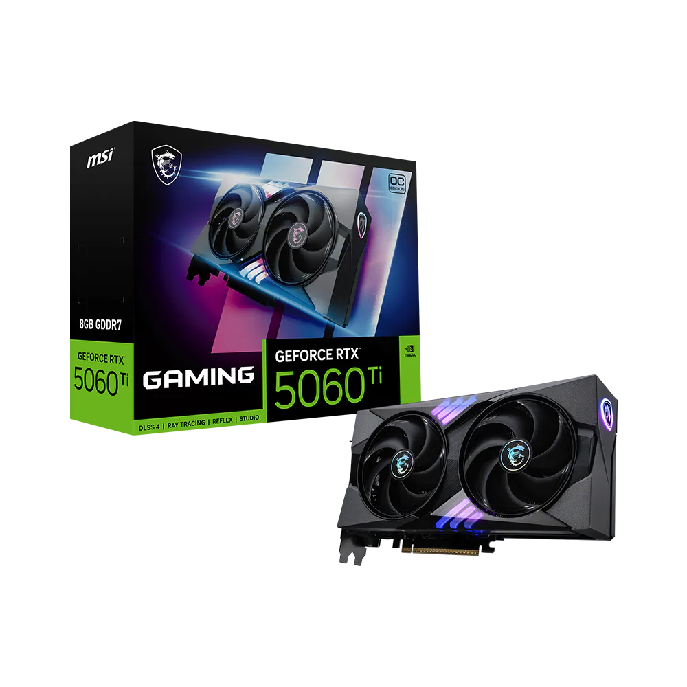 MSI GeForce RTX 5060 Ti 8G GAMING OC GDDR7 Video Card, DLSS 4