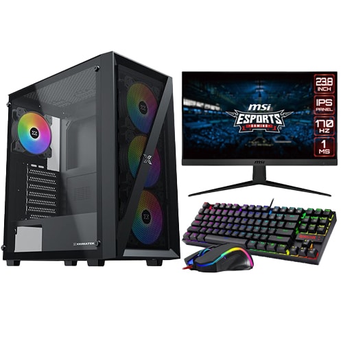 EiD Al Adha Combo Gaming PC (Intel i5-12400F, GTX 1650, 16GB RAM) Monitor 24” 170hz, Keyboard & Mouse