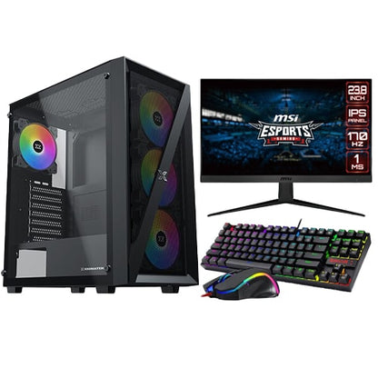 EiD Al Adha Combo Gaming PC (Intel i5-12400F, GTX 1650, 16GB RAM) Monitor 24” 170hz, Keyboard & Mouse
