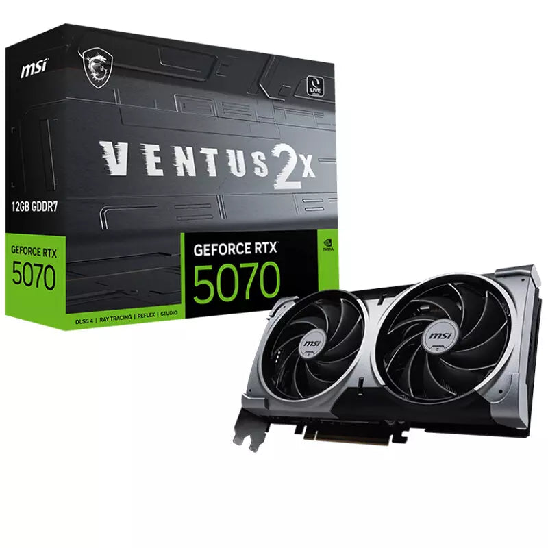 Msi GeForce RTX 5070 12GB GDDR7 Ventus 2X Graphics Card, DLSS 4