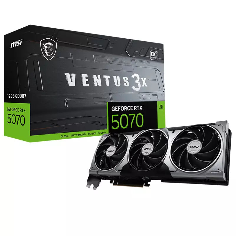 Msi GeForce RTX 5070 12GB GDDR7 Ventus 3X OC Graphics Card, DLSS 4