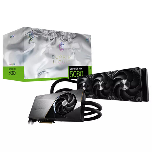 Msi GeForce RTX 5080 16GB SUPRIM LIQUID SOC GDDR7 Graphics Card, DLSS 4