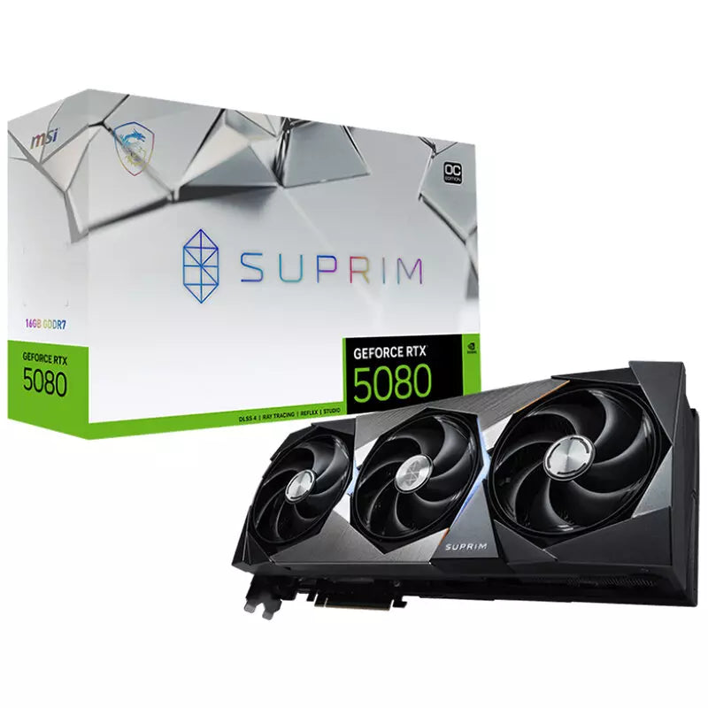 Msi GeForce RTX 5080 16GB SUPRIM OC GDDR7 Graphics Card, DLSS 4